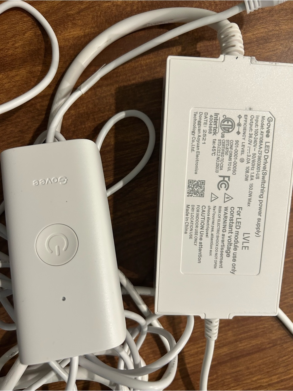 Govee White LED Power Supply with Inline Controller
